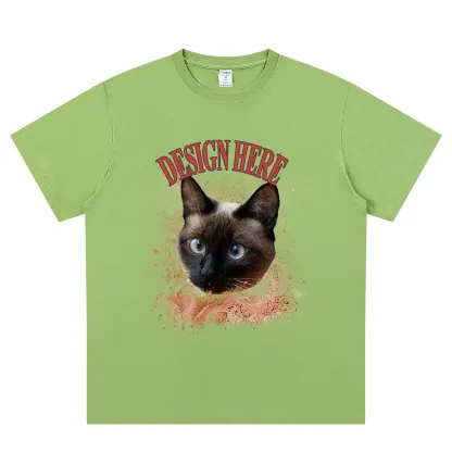 Light Green front Custom Photo T-Shirts 