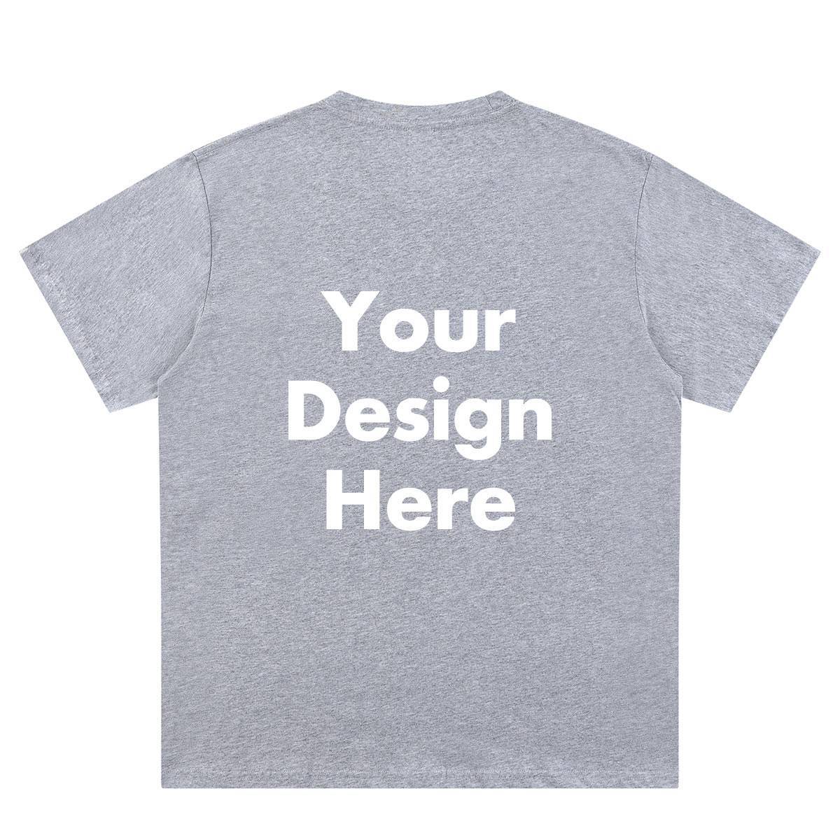 Custom Text grey back T-Shirt