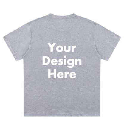 Custom Text grey back T-Shirt