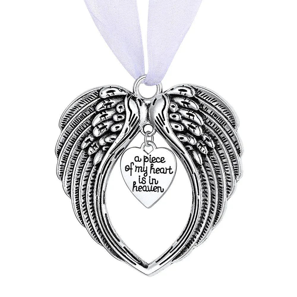 Heart Angel Wing Christmas Ornaments