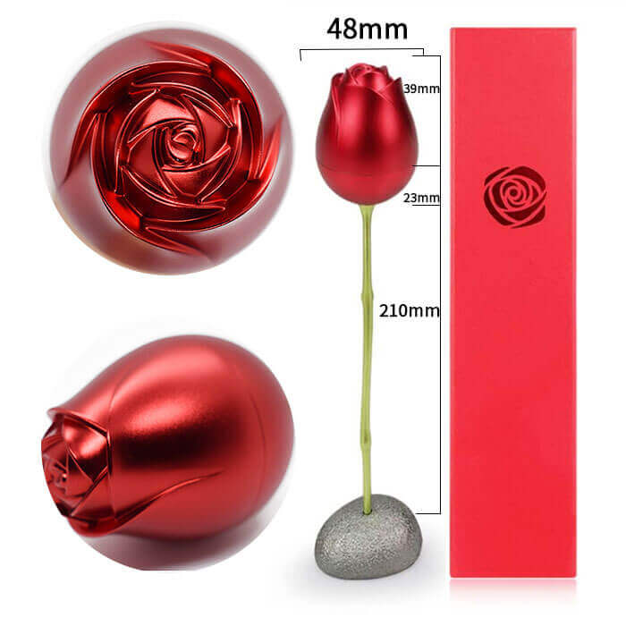 Red Rose Box Ring Case Jewelry Storage Case