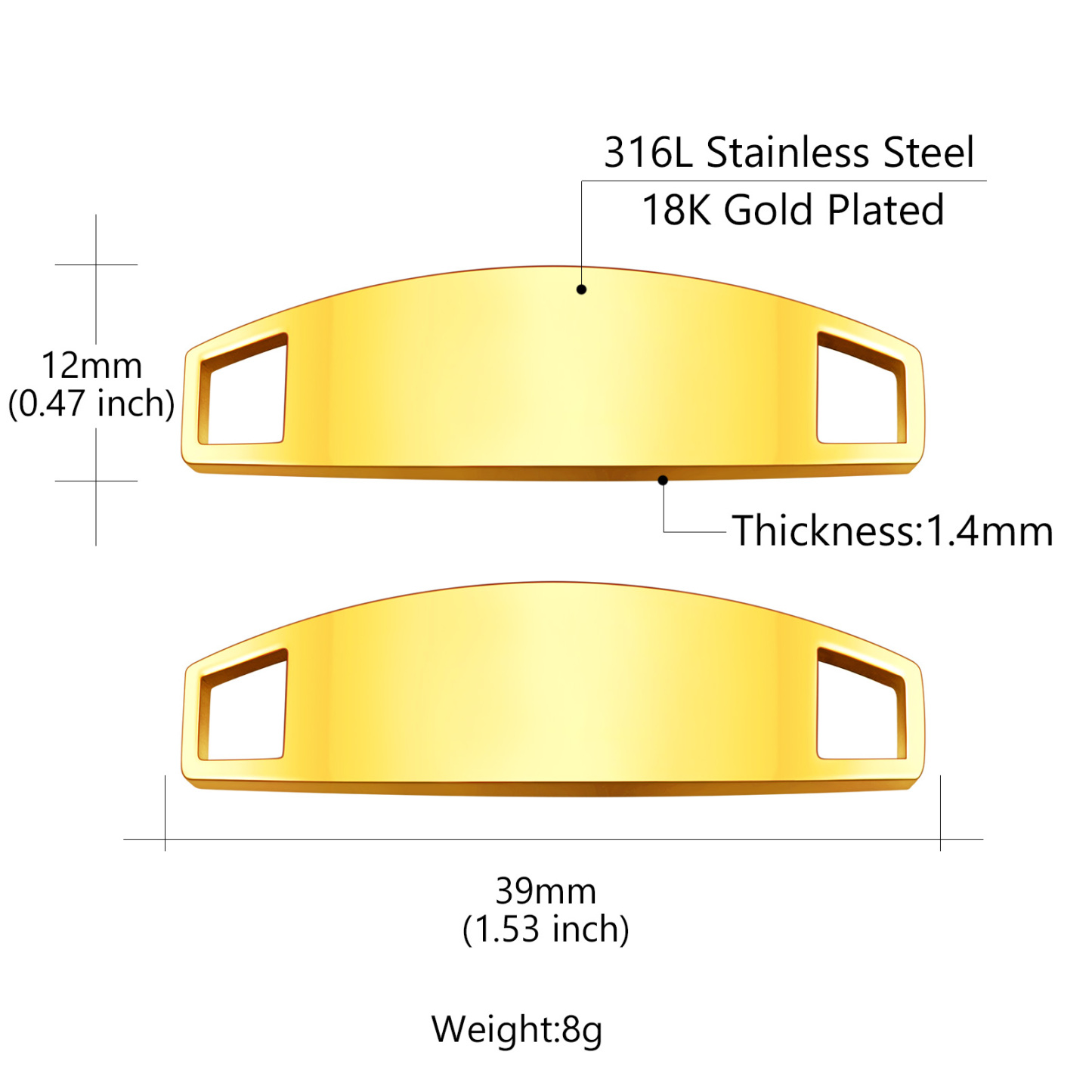 Personalized Engraved 2Pcs ShoeLace ID Tag Shoe Buckles for Men detail