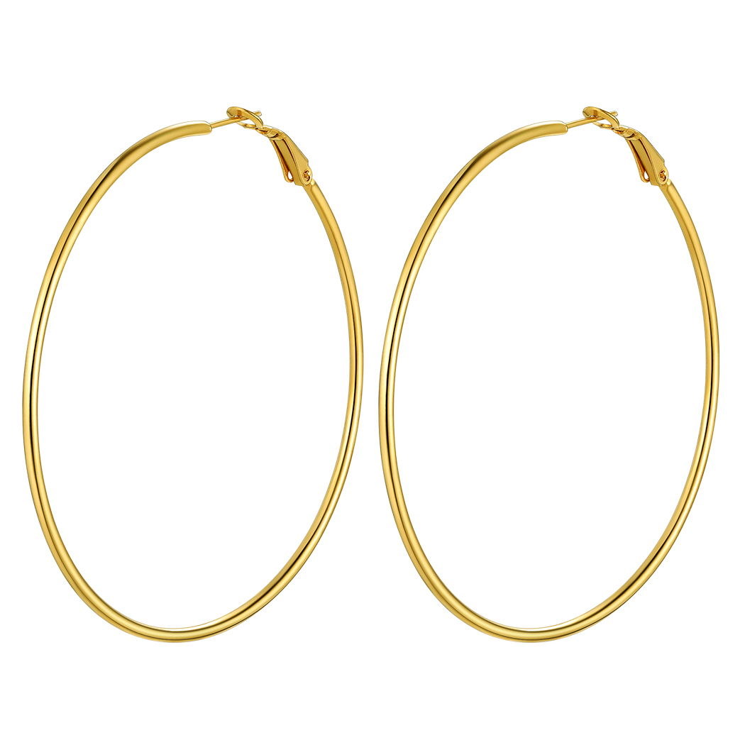Lightweight Large Hoop Earrings for Women 30/50/70/100mm
