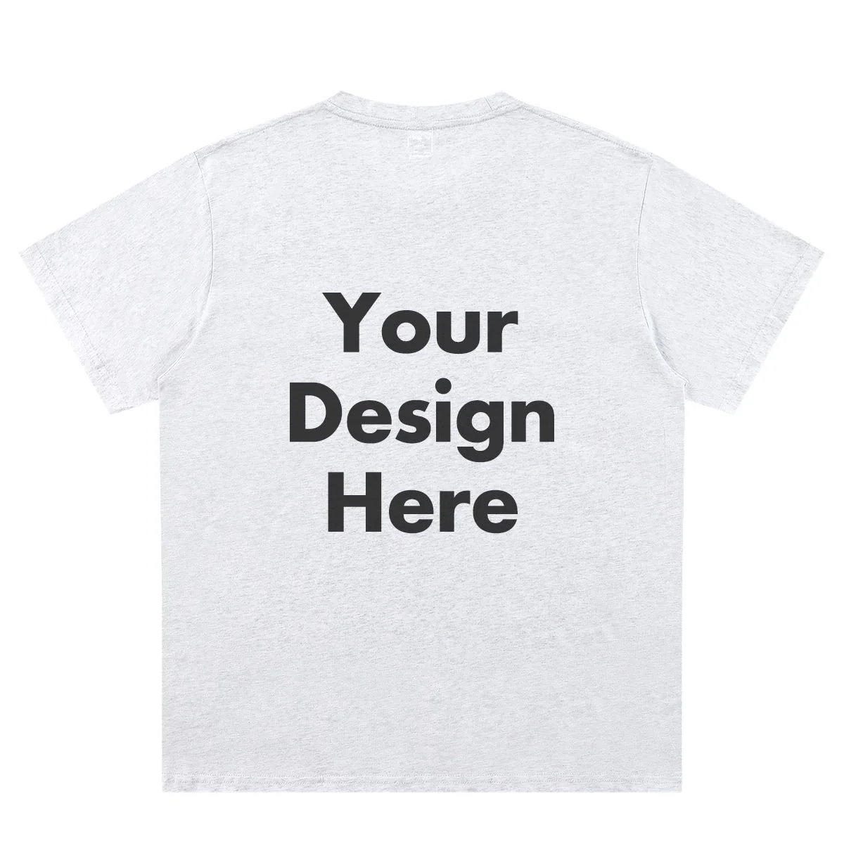 Custom Text light gret back T-Shirt