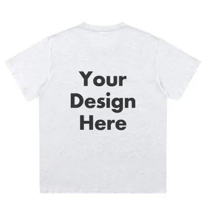 Custom Text light gret back T-Shirt