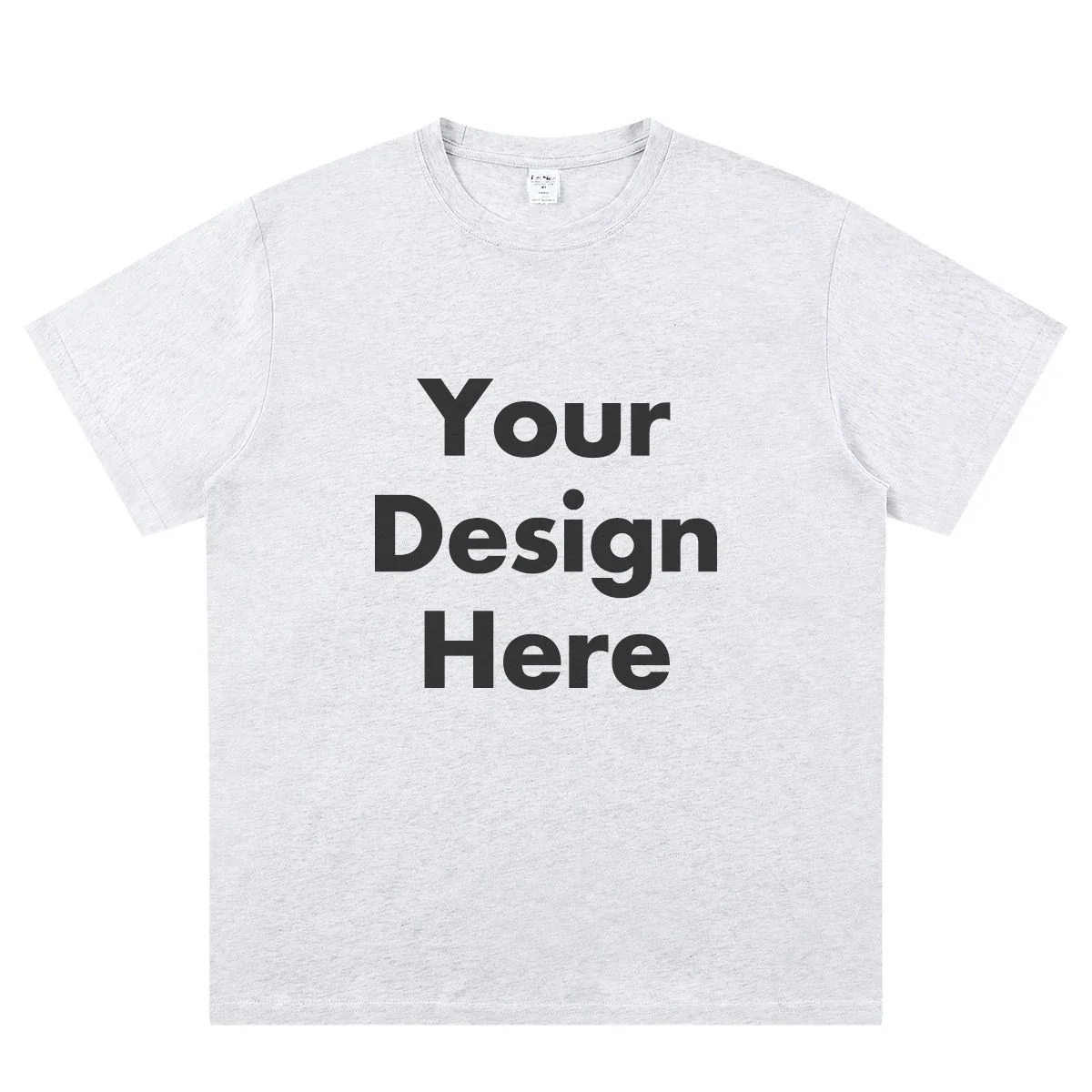 Custom Text light grey T-Shirt