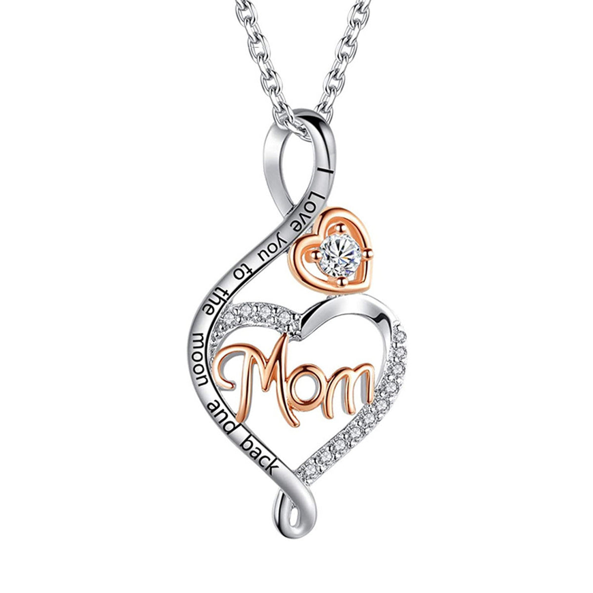 Heart Infinity Mom Necklace | Mother's Day Gift