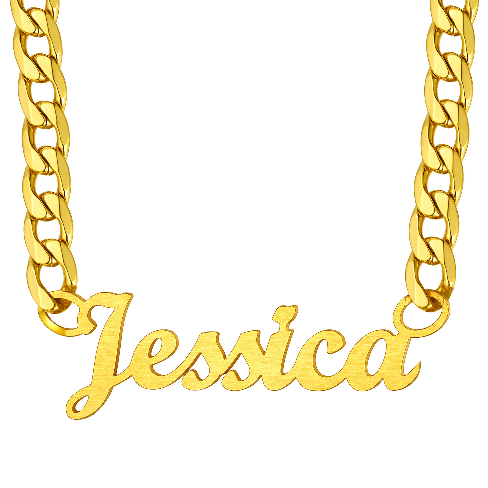 Custom Name Cuban Chain Necklace Gift for Men