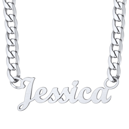 Custom Name Cuban Chain Necklace Gift for Men