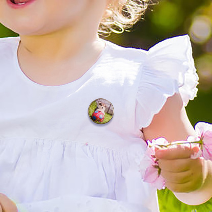 Custom Wedding Charms Photo Brooch Memorial Pins for Women Men  model