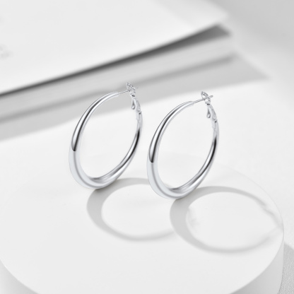 Stainless Steel Hoop Earrings Hypoallergenic Fashion Jewelry For Women detail