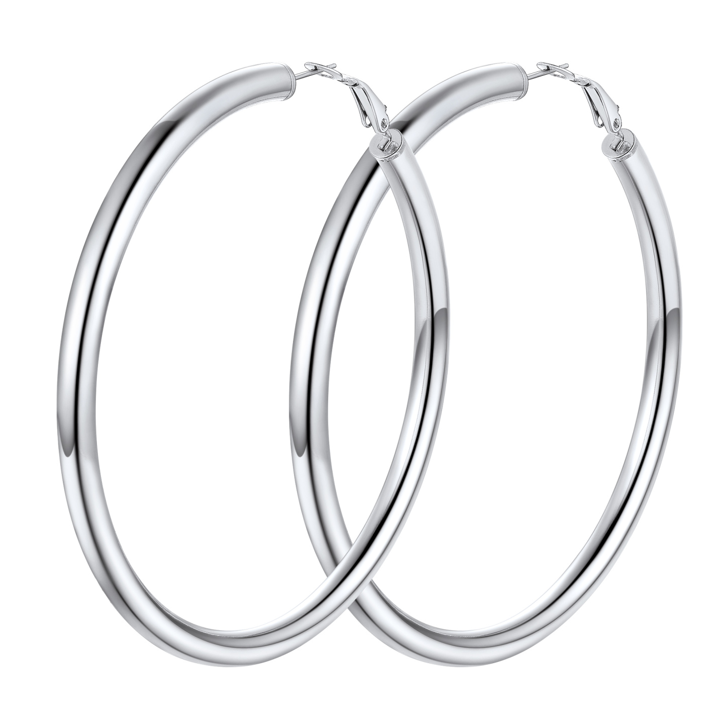 Stainless Steel Round Hoop Earrings For Women