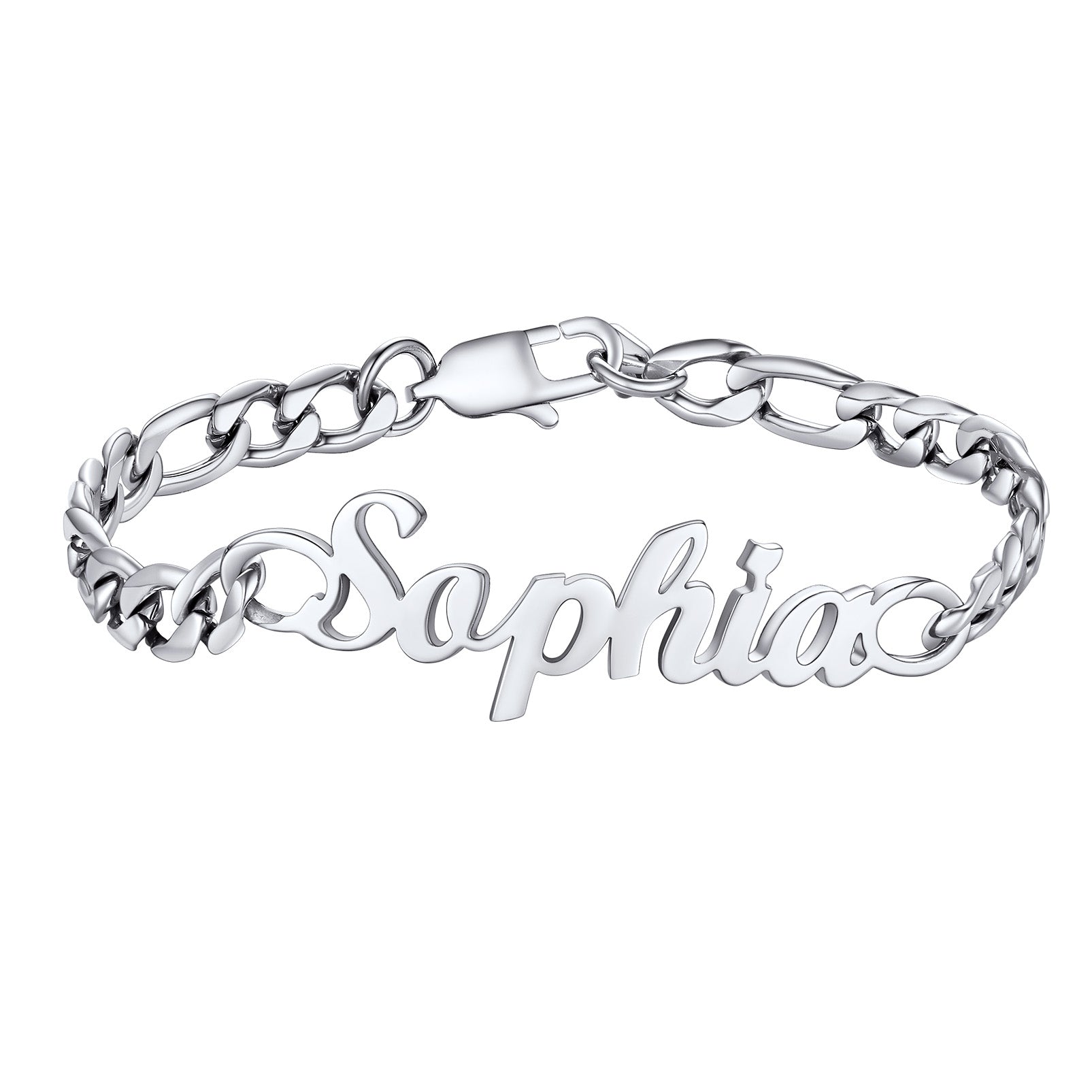 Custom4U Figaro Chain Bracelet