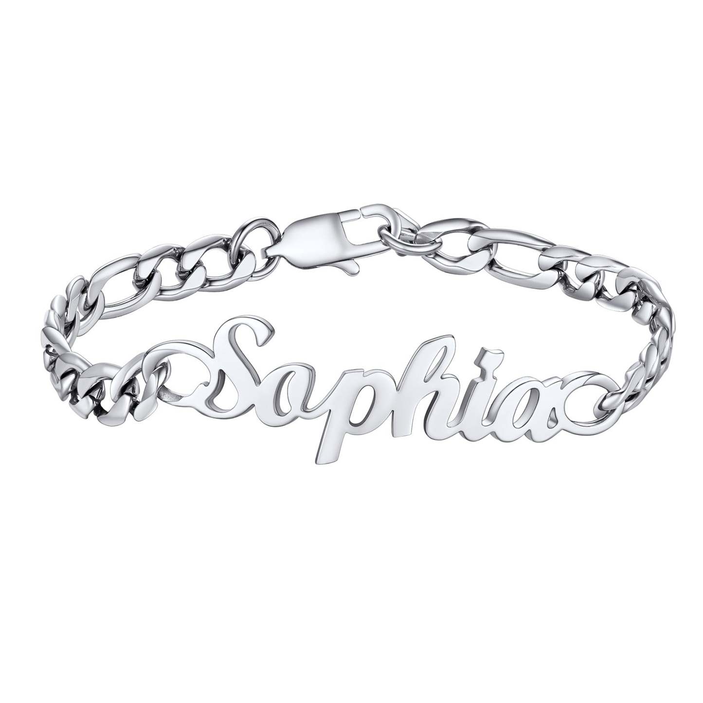 Custom4U Figaro Chain Bracelet