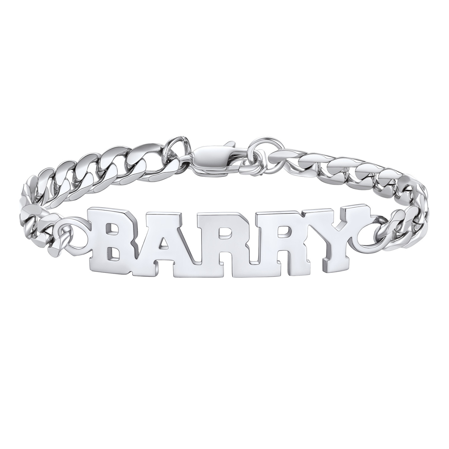 Custom Name Plate Cuban Chain Bracelet for Men