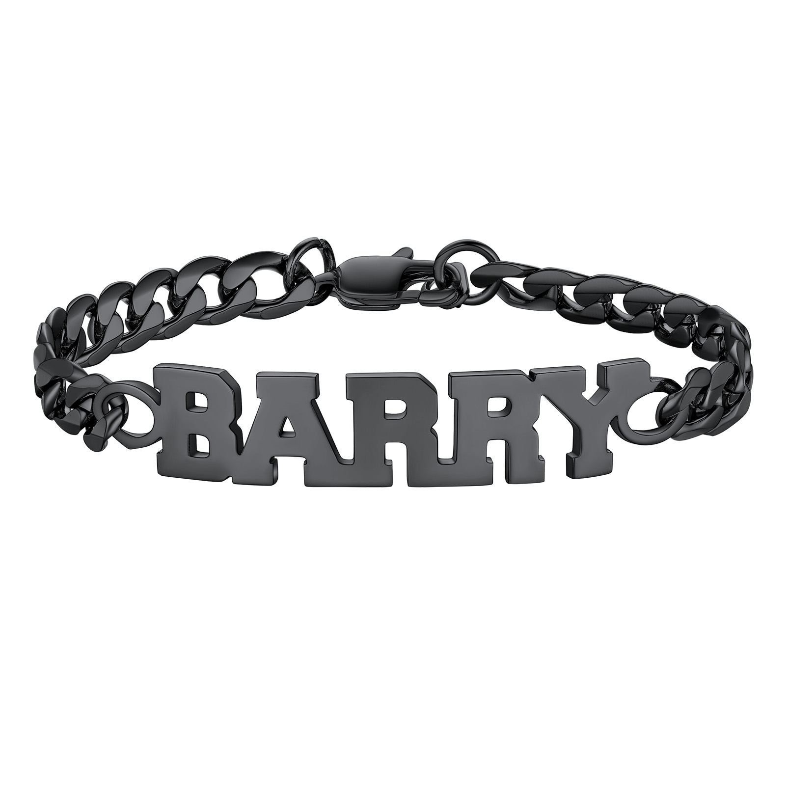 Custom Name Plate Cuban Chain Bracelet for Men