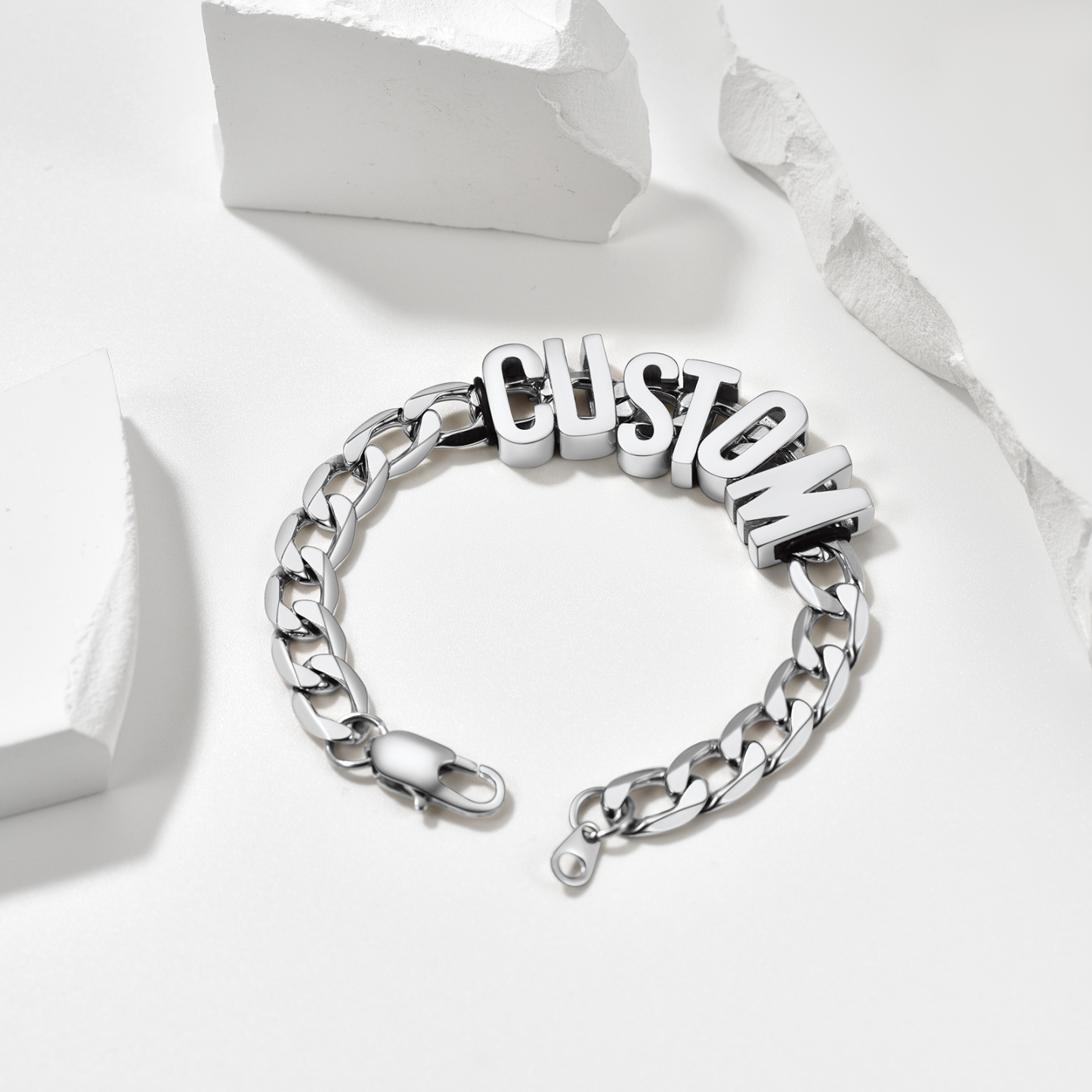 Personalized Stylish Cuban Link Chain Name Bracelet