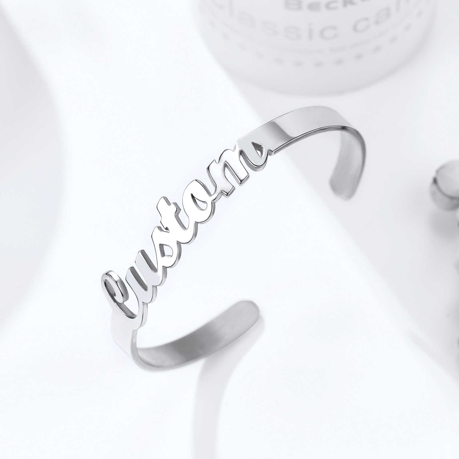 Personalized Name Engraved Cuff Bracelets for Women occasion