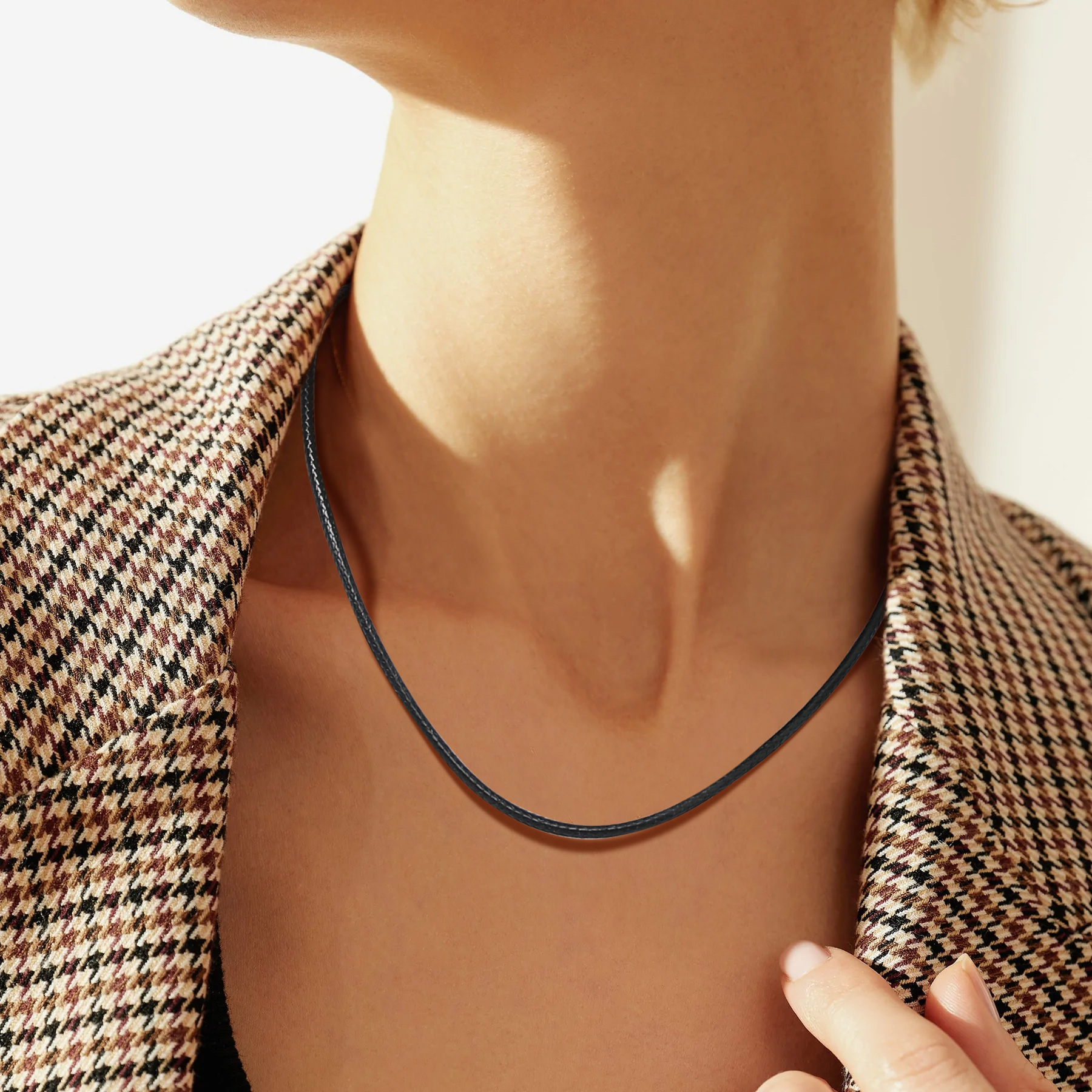 Waterproof Leather Necklace Cord for Men DIY Chain