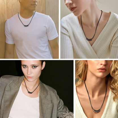 Customized Chain Waterproof Leather Necklace for Men 