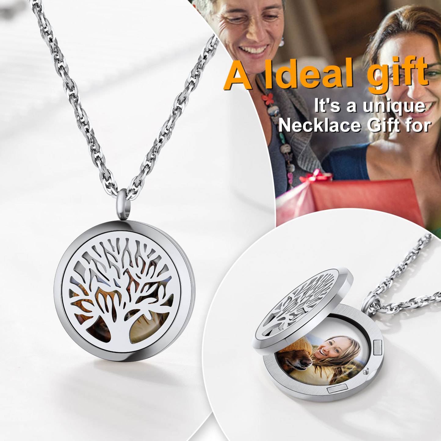 Custom Photo  Locket Necklace for Women
