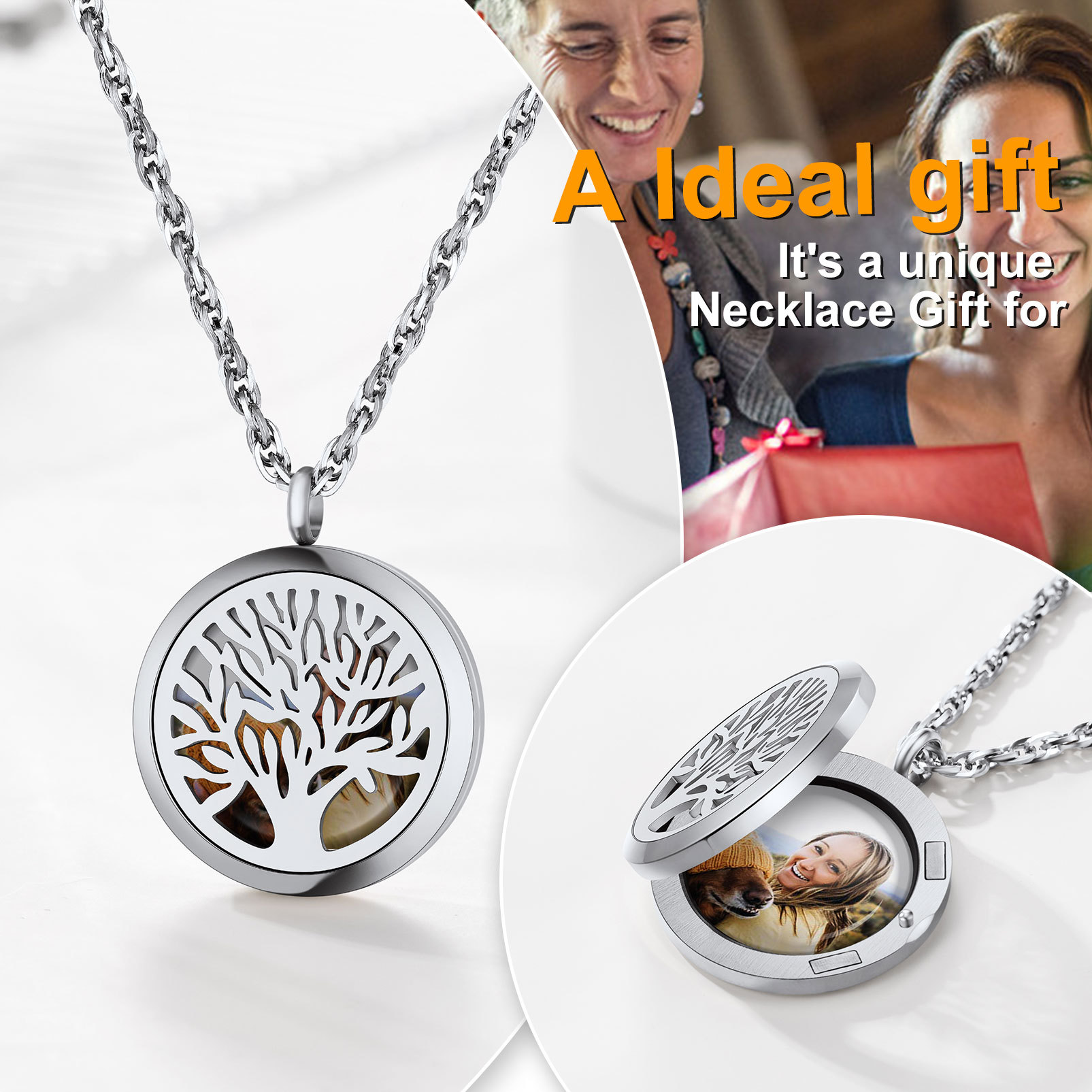 Custom Photo  Locket Necklace for Women