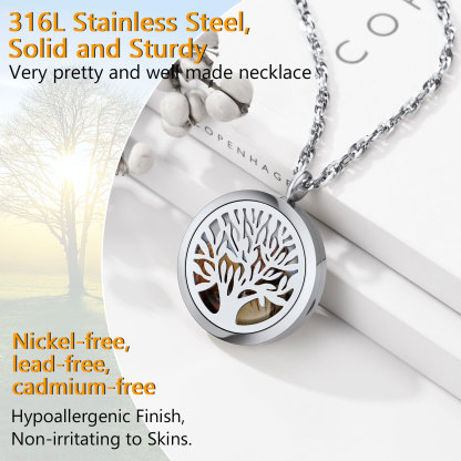 Custom Photo Life Tree Locket Necklace for Women stainless steel