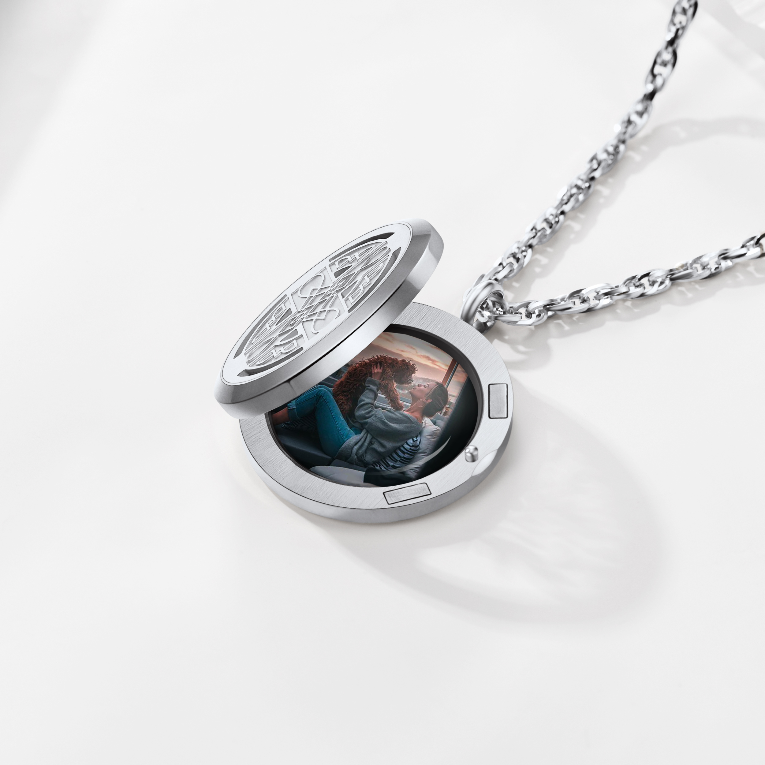 Locket Photo Custom Engraved Pendant Necklace occasion photo