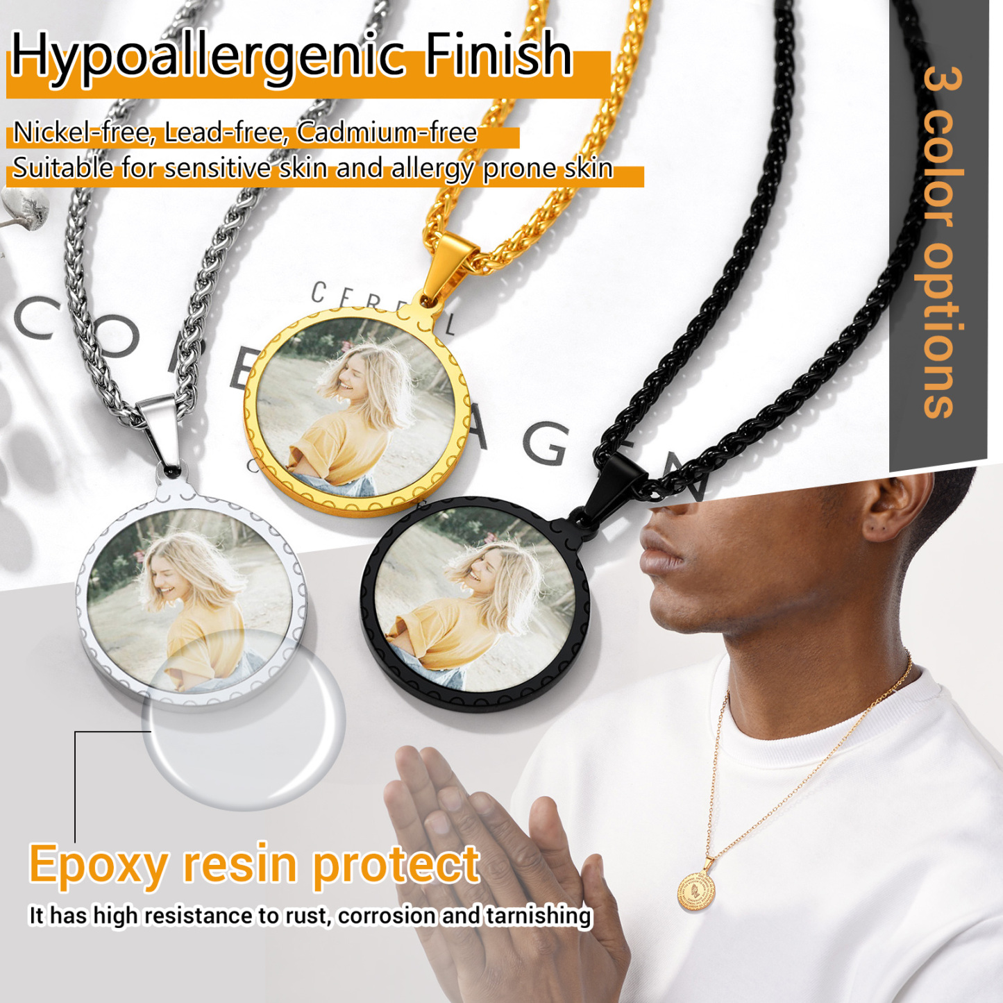 Personalized Photo Bible Verse Necklaces