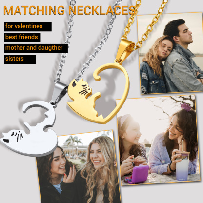 Name Engraved Puzzle Heart Necklace