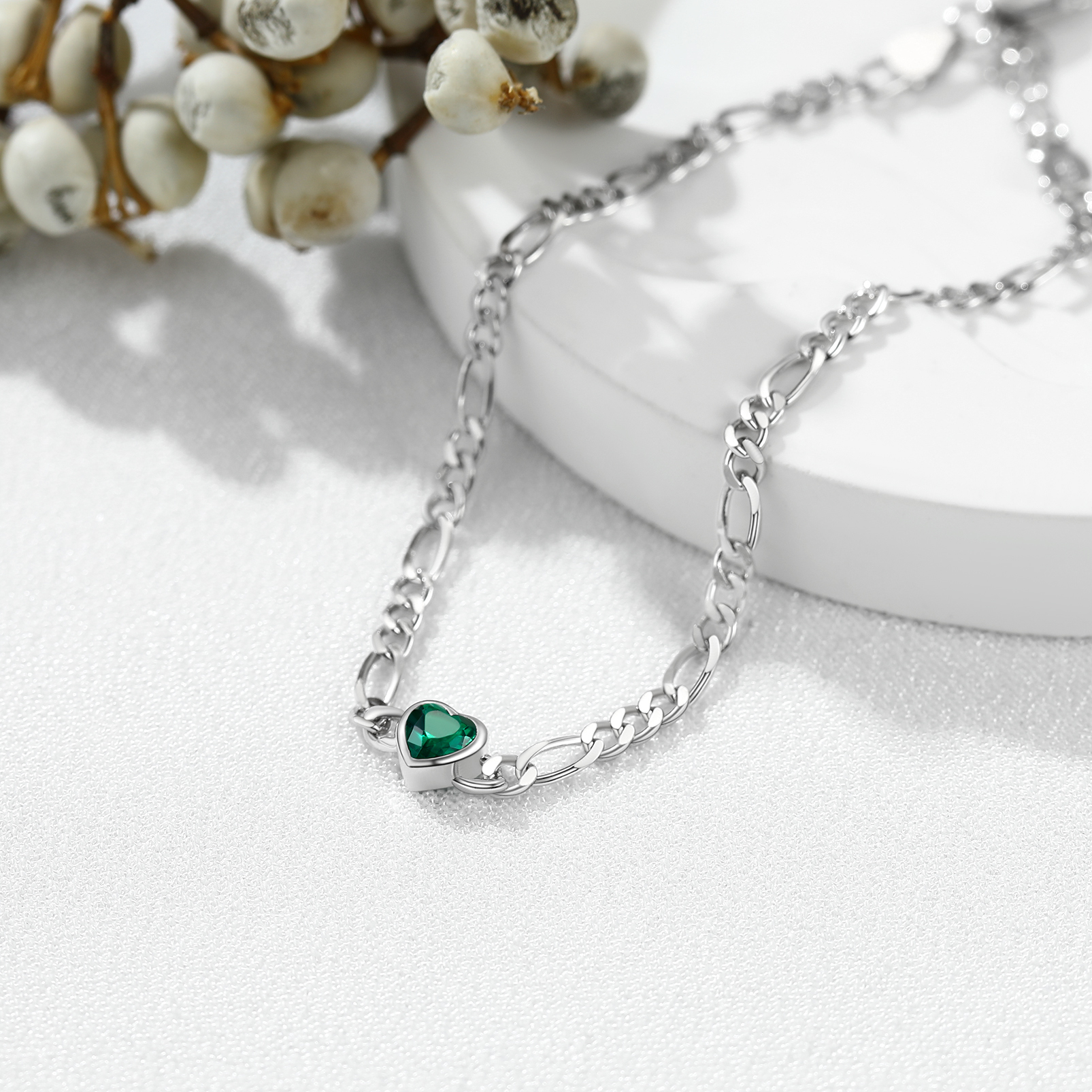 925 Sterling Silver Birthstone Adjustable Anklets For Women