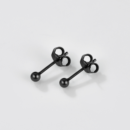 Sterling Silver Ball Stud Earrings Post/Second Hole/Cartilage Earrings detail