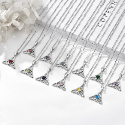 Birthstone Celtic Knot Pendant Necklace for Women occasion