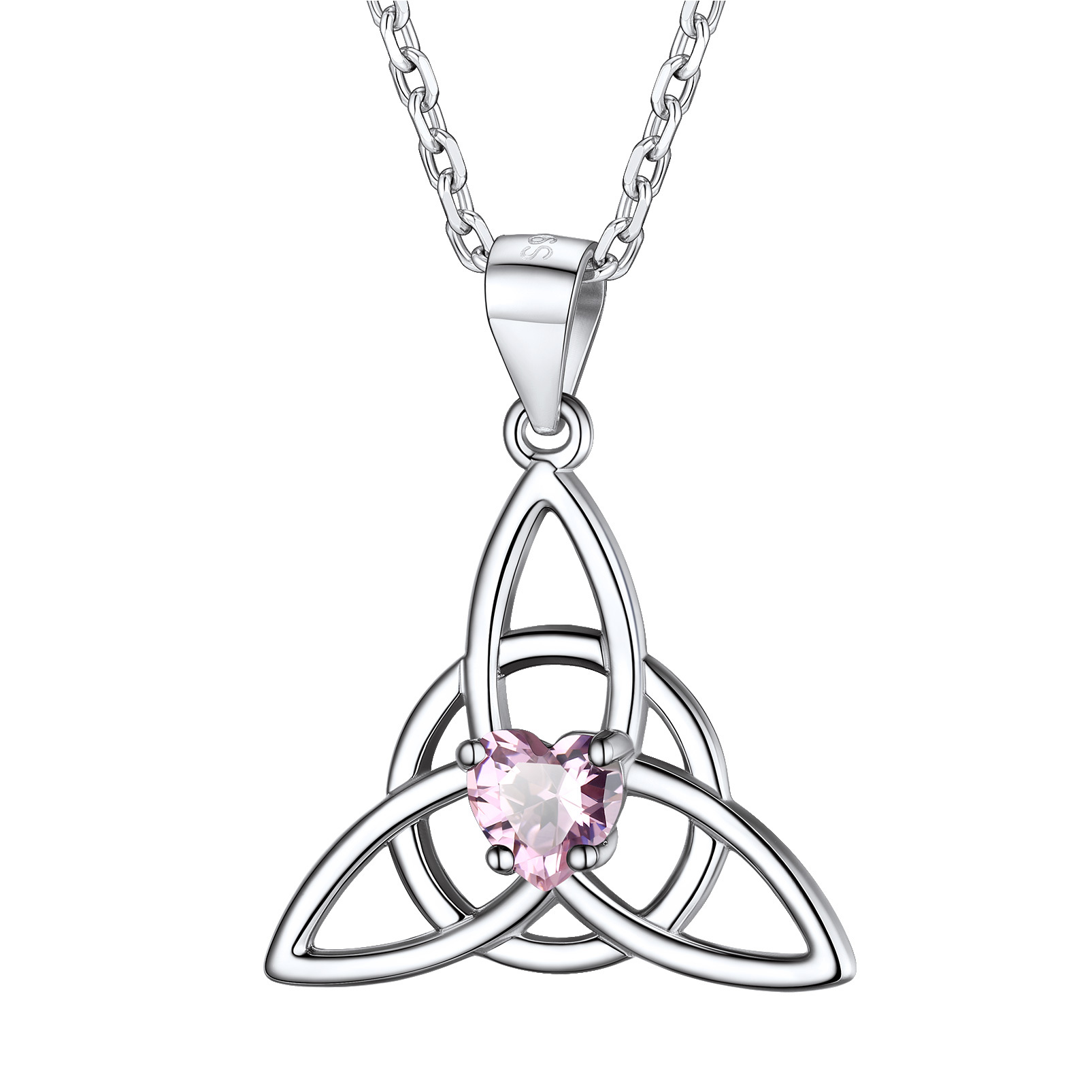 Birthstone Celtic Knot Pendant Necklace for Women OCT