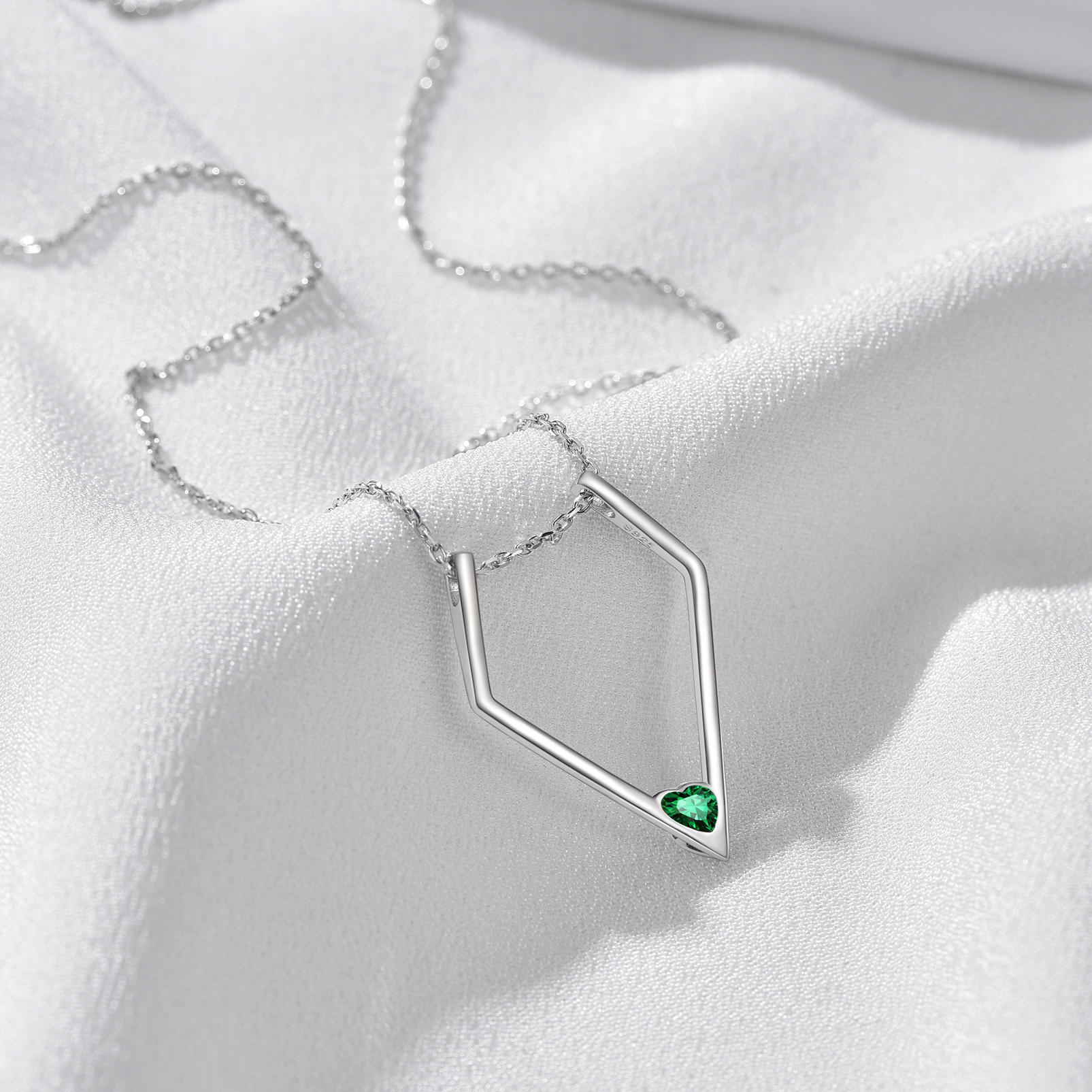 Women Silver Birthstone Pendant Necklace OCCASION 