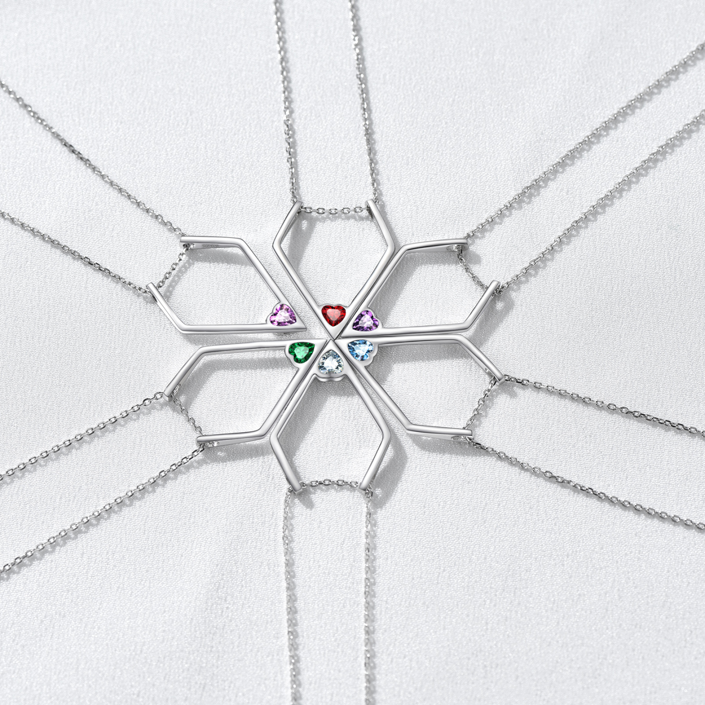 Women Silver Elegant Birthstone Pendant Necklace OCCASION