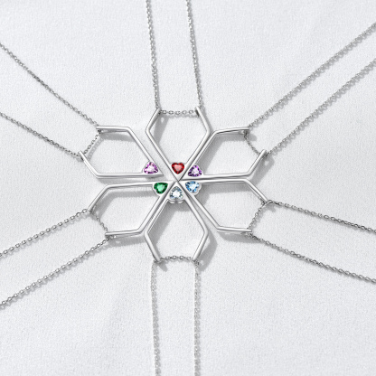 Women Silver Elegant Birthstone Pendant Necklace OCCASION