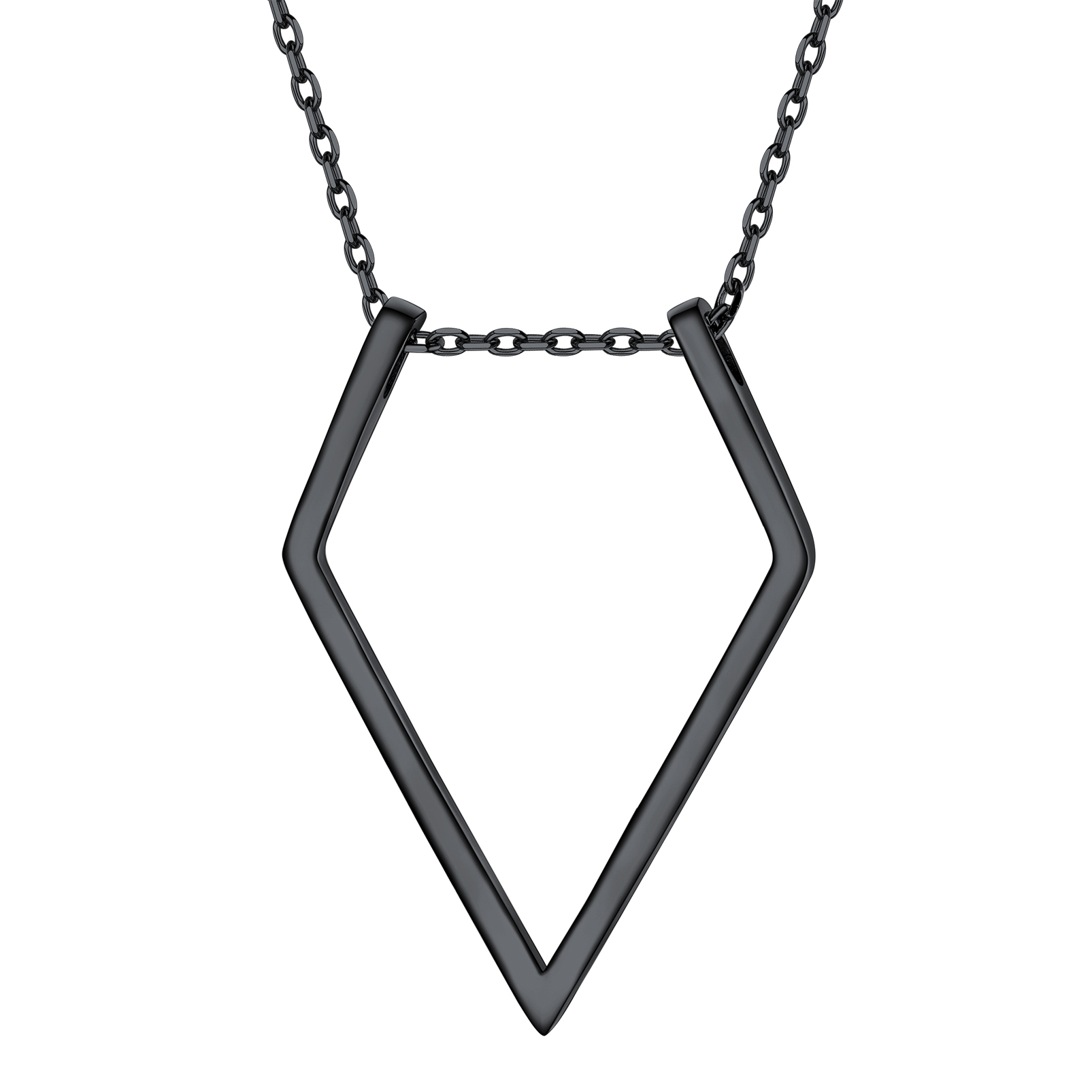 Sterling Silver Birthstone Pendant Necklace for Women  BLACK