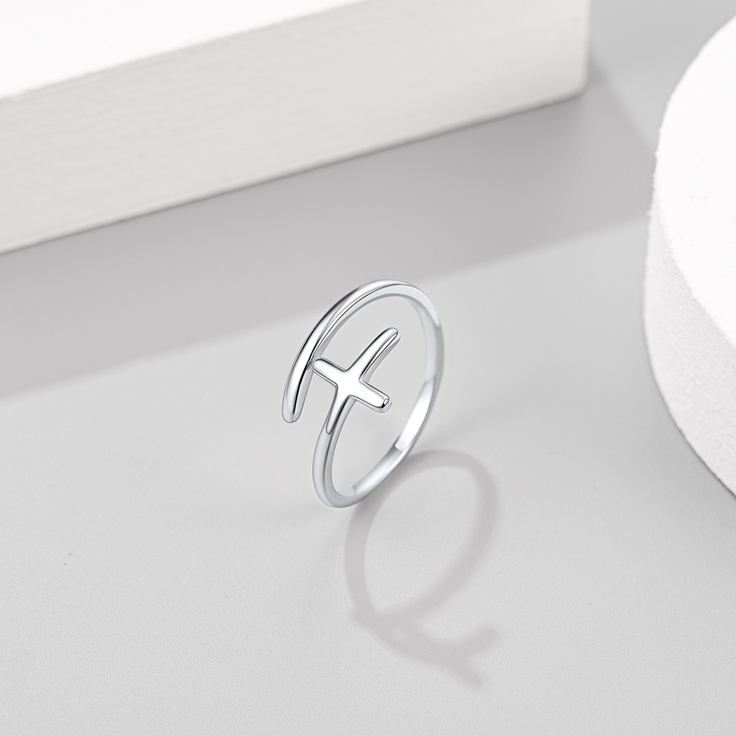 S925 Sterling Silver Infinity Cross Ring