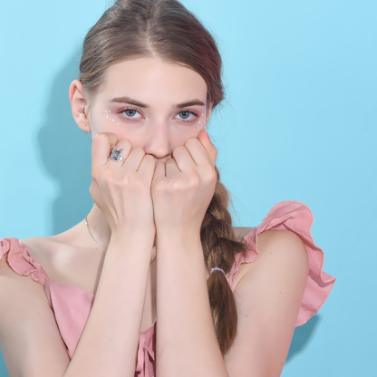 Personalised DIY Photo Ring 925 Silver Adjustable for women