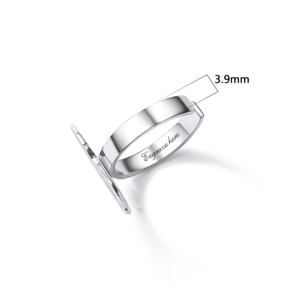 Personalised DIY Photo Ring 925 Silver Adjustable