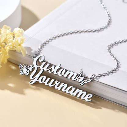 Personalised Name Necklace silver
