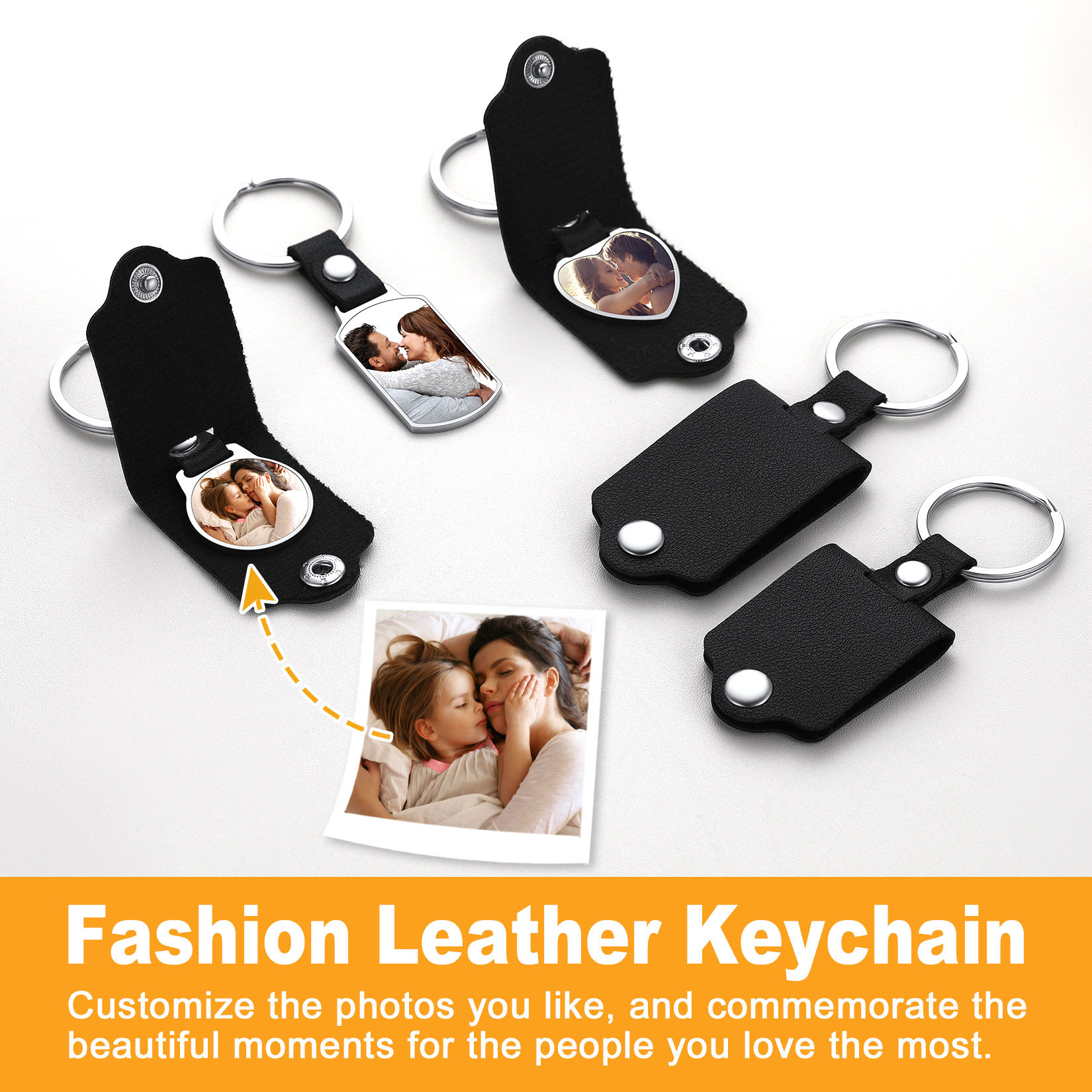 Personalised Pocket Photo Keychain gift for dad