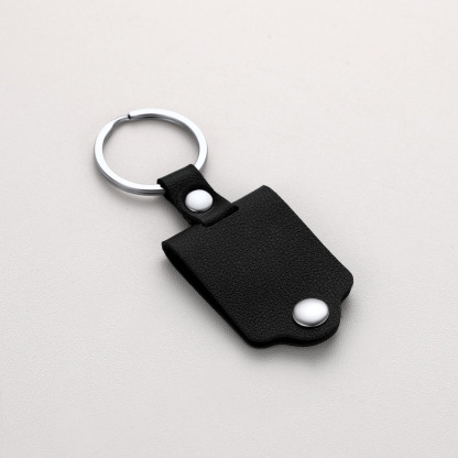Personalised Pocket Photo Keychain with Leather Case