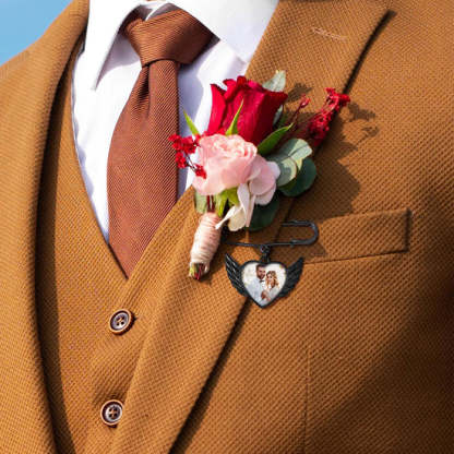 Wedding Bouquet Photo Charms Brooch Pins