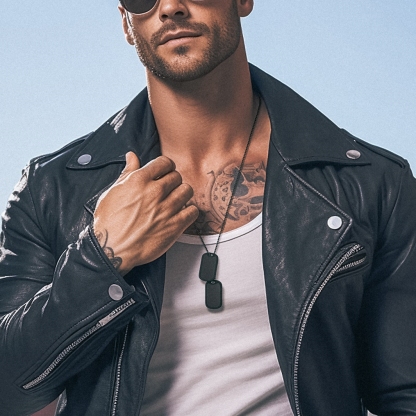 Personalized Army Military Dog Tag Necklace for Men