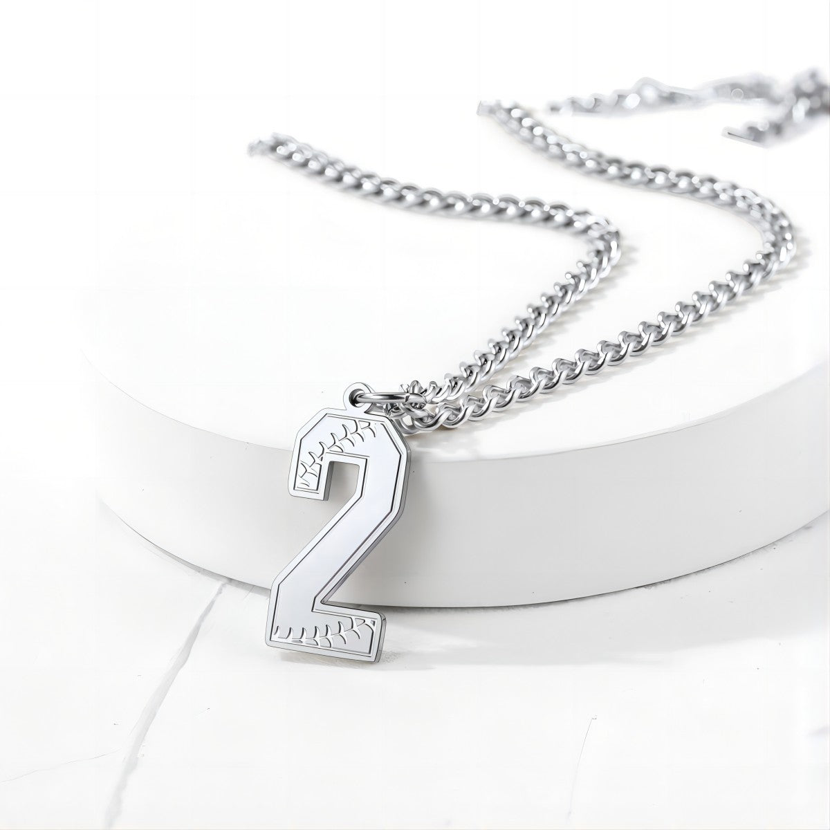Personalized Baseball Number Necklace for Men Birthday Gift