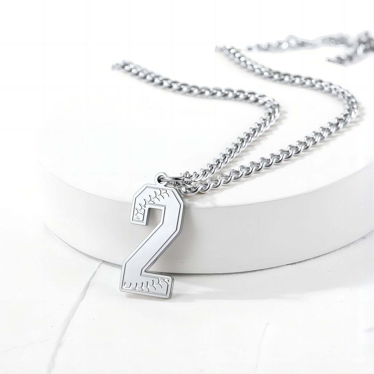Personalized Baseball Number Necklace for Men Birthday Gift