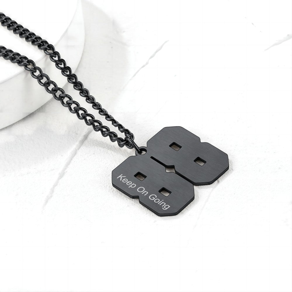 Personalized Baseball 2 Numbers Necklace for Men