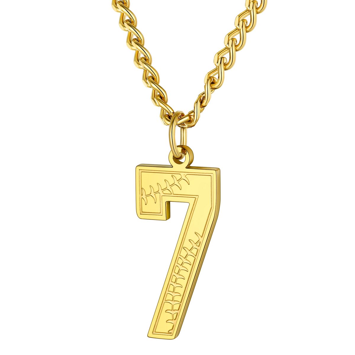 Personalized Baseball Number Necklace for Men